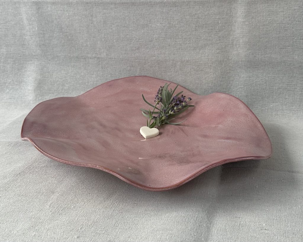 Belly Bowl rosa mit Lavendelblüten